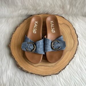 Kalso leather Sway slide sandals